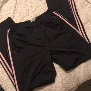 Baby pink stripes adidas pants